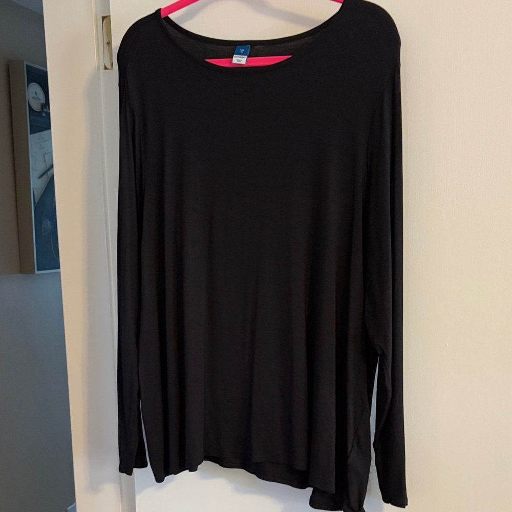 Black Long Sleeve Top xl old navy stretchy comfortable